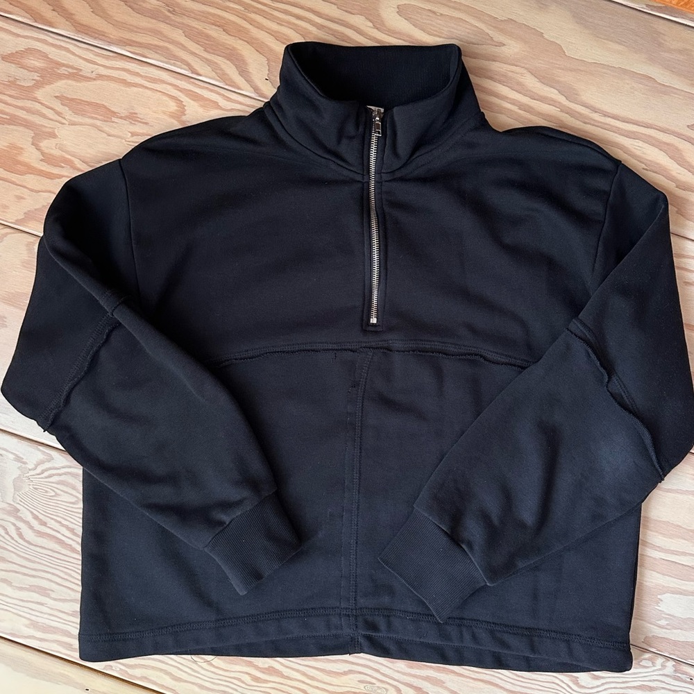Kismet Black Half-Zip Pullover Sweatshirt